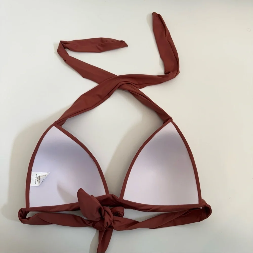Pink Lily Terracotta Two Piece Bikini Size Large